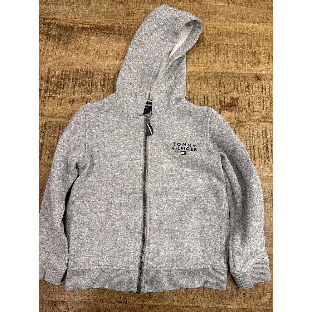 Tommy Hilfiger Boys Sweatshirt Hoodie Full Zip‎ Long Sleeve Youth Small (6/7)